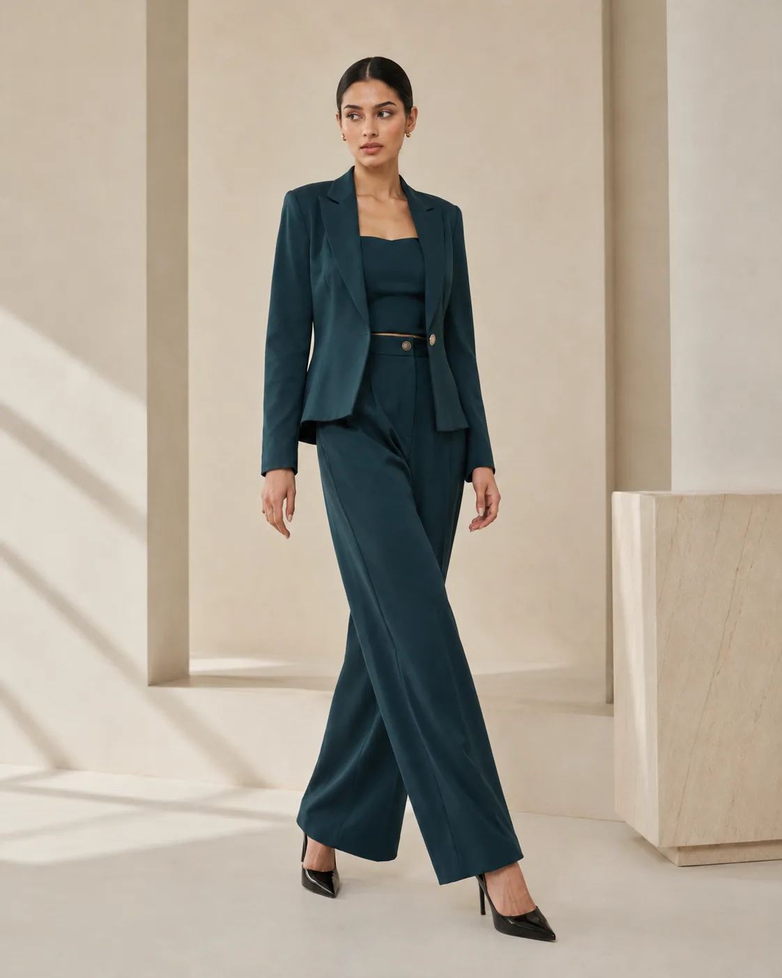 Augusta Teal Power Suit Set — view 6