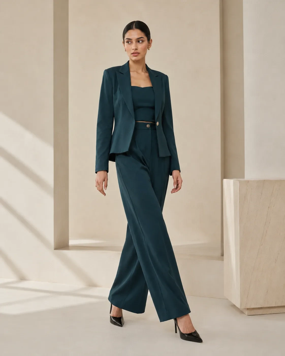 Augusta Teal Power Suit Set — view 6