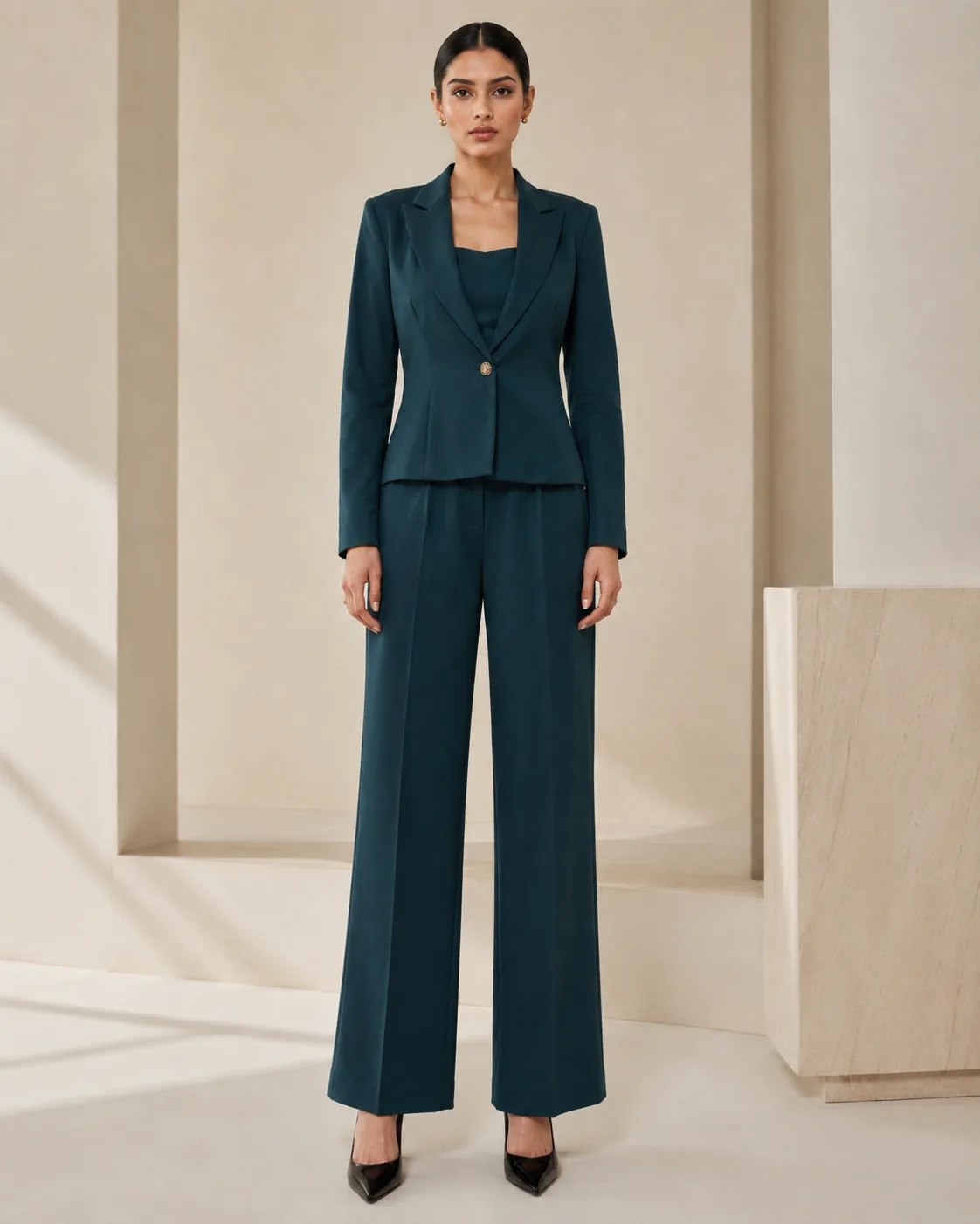 Augusta Teal Power Suit Set