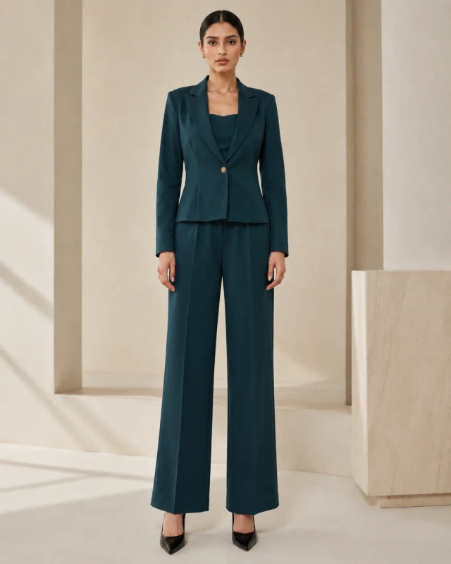 Augusta Teal Power Suit Set