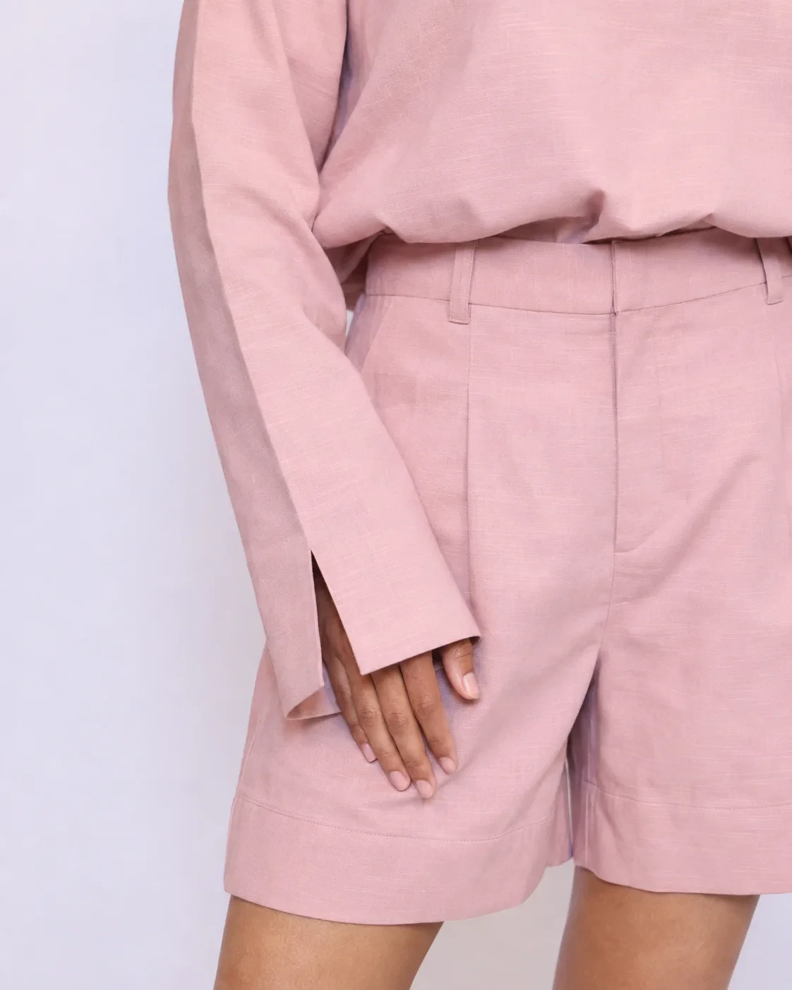 Eon Linen Co-ord Dusky Rose Set — view 5