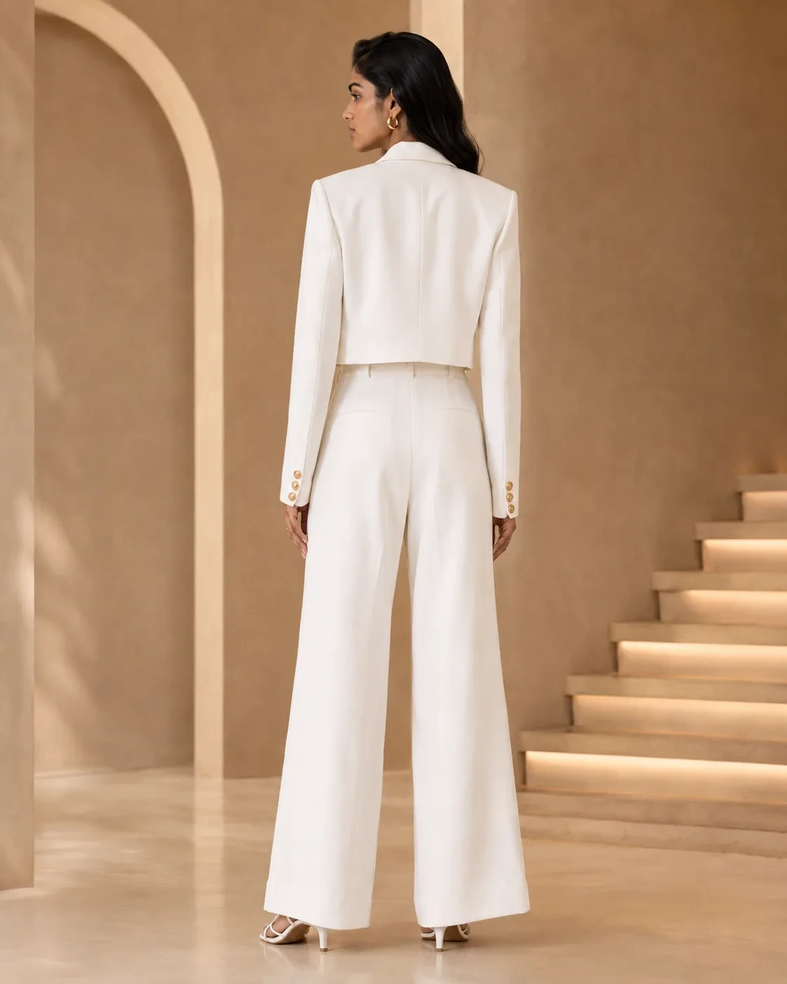 Elysian Set Off-White Three-Piece Tailored Suit — view 5