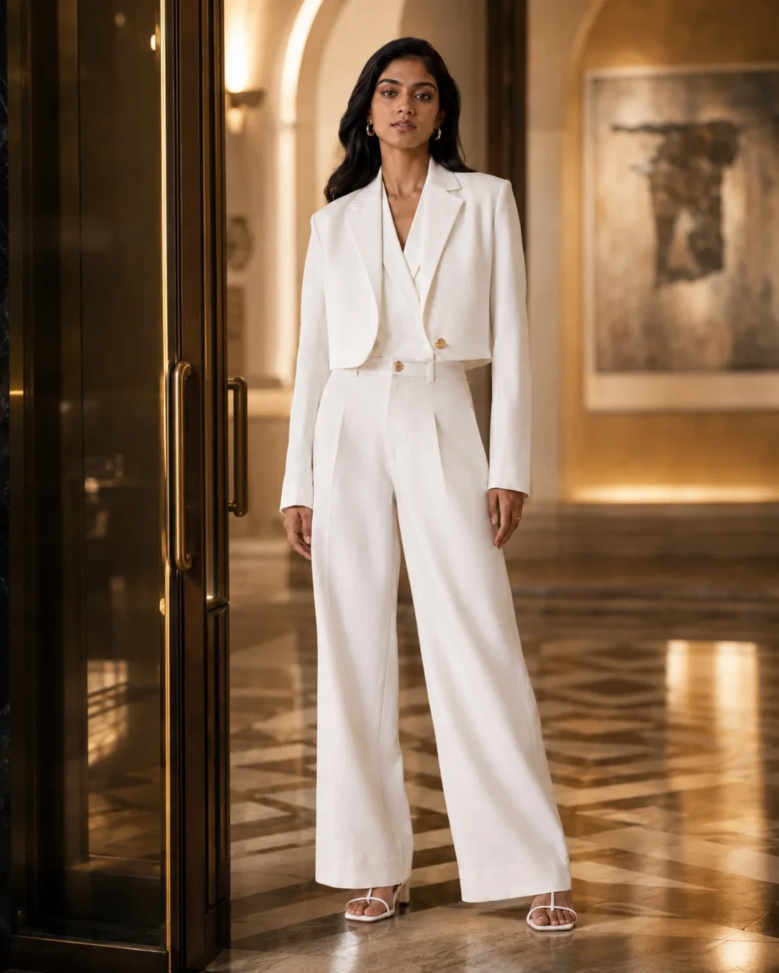 Elysian Set Off-White Three-Piece Tailored Suit — view 2