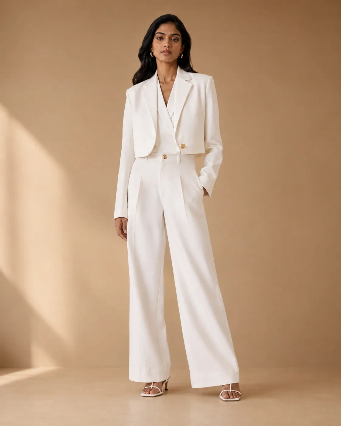 Elysian Set Off-White Three-Piece Tailored Suit — view 1
