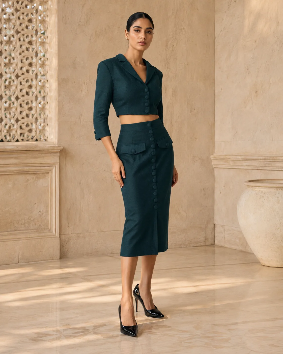 Twin Set Teal Green Tailored Co-ord — view 8