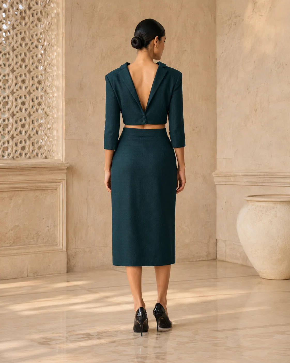 Twin Set Teal Green Tailored Co-ord — view 7