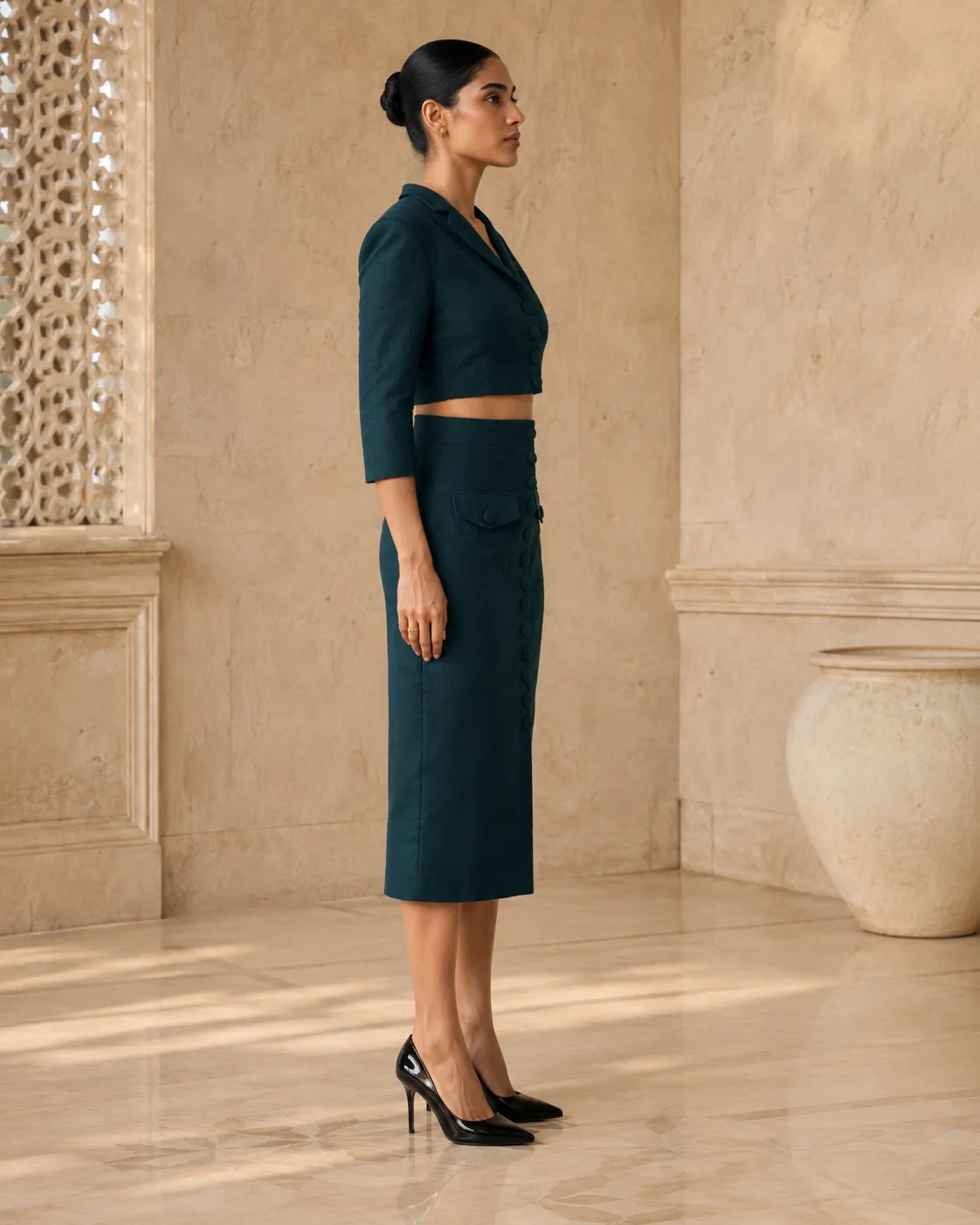 Twin Set Teal Green Tailored Co-ord — view 6