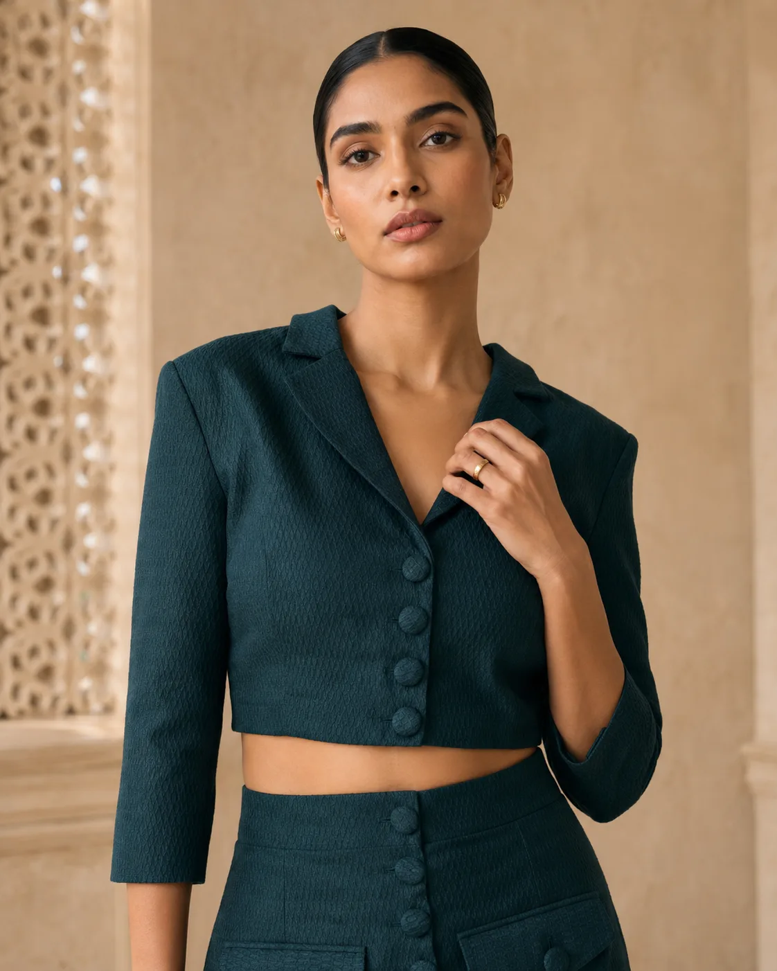 Twin Set Teal Green Tailored Co-ord — view 4