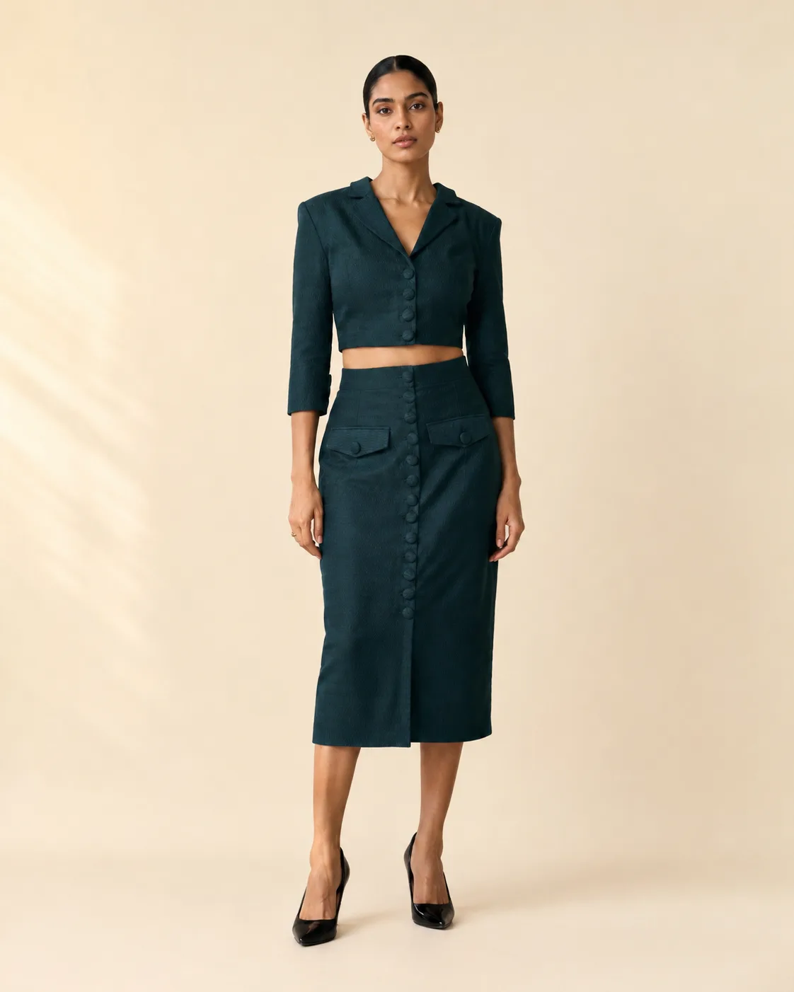 Twin Set Teal Green Tailored Co-ord