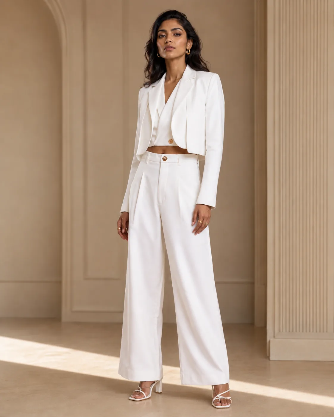 Elysian Set Off-White Three-Piece Tailored Suit — view 8