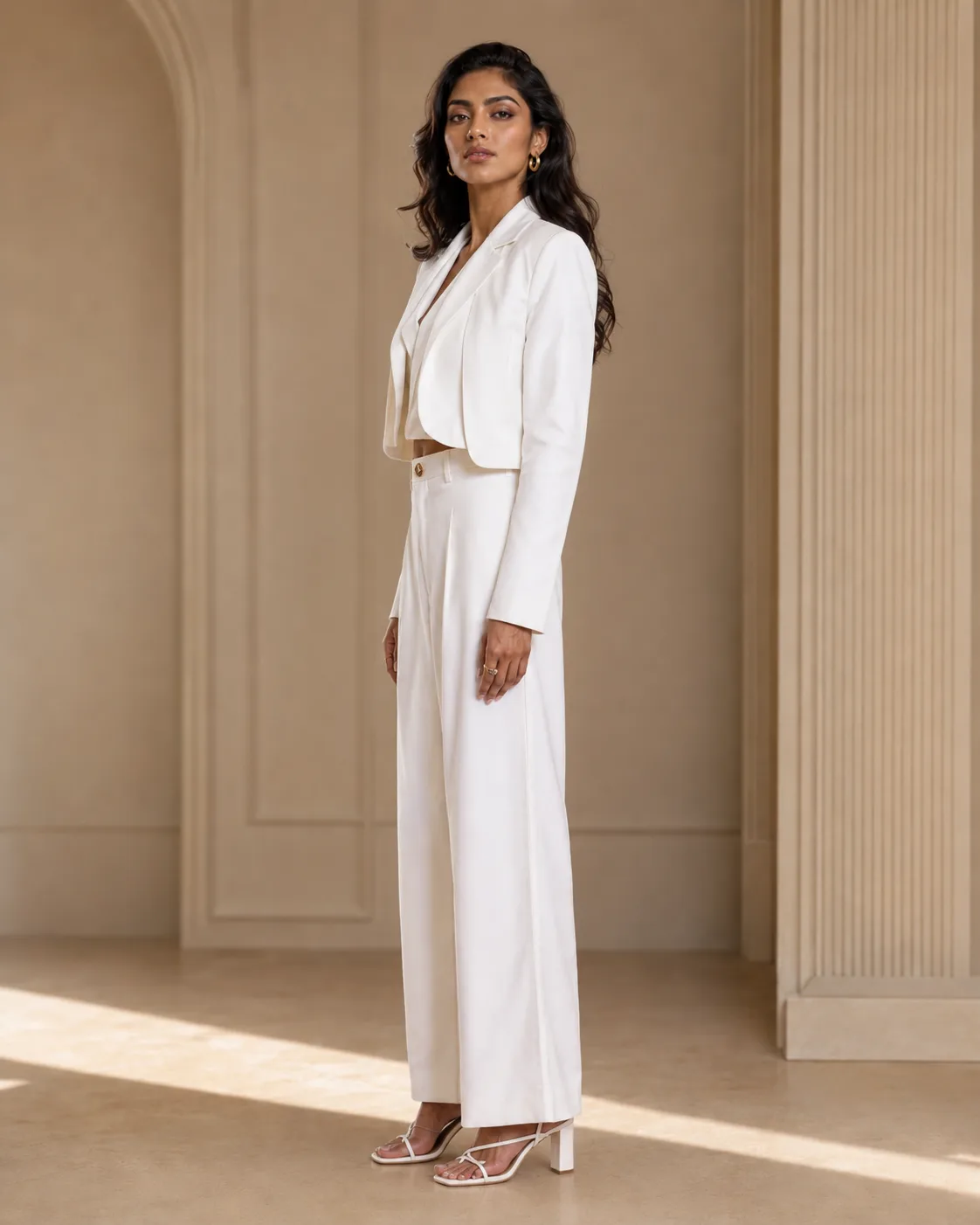 Elysian Set Off-White Three-Piece Tailored Suit — view 6