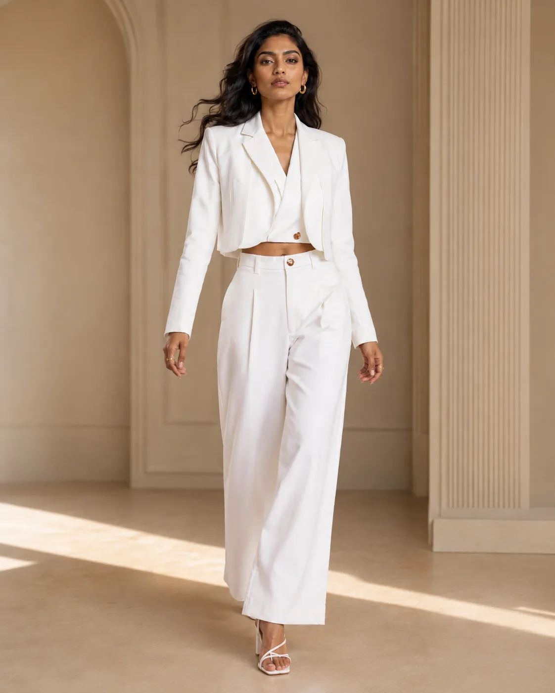 Elysian Set Off-White Three-Piece Tailored Suit — view 3