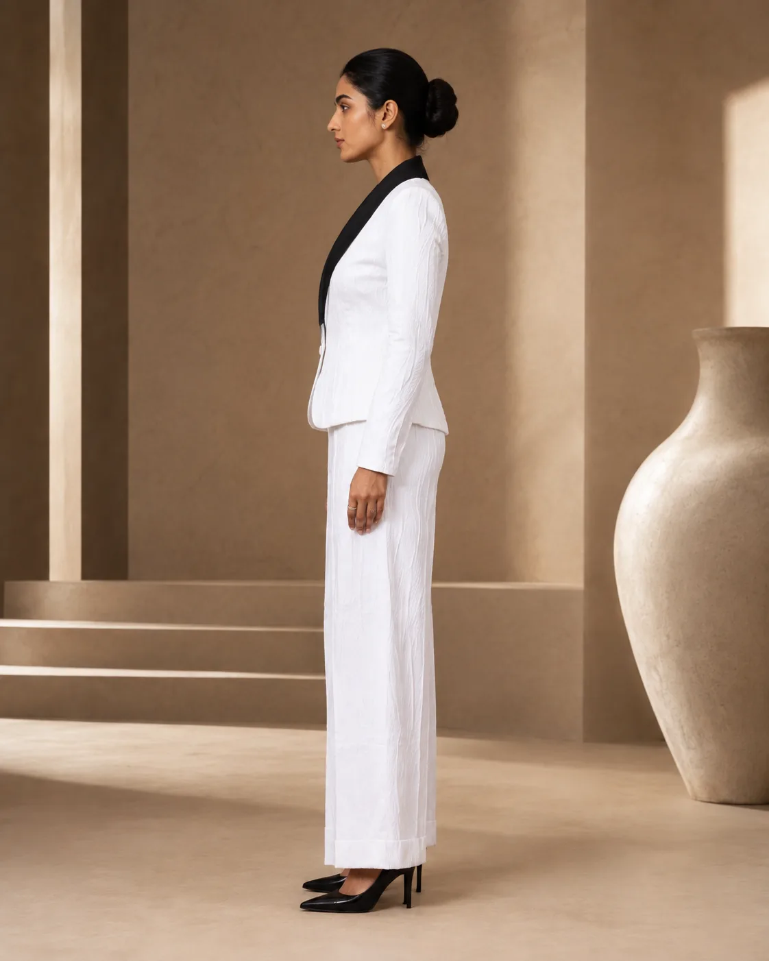 Orvella Sculpted Tuxedo Co-ord Set — view 6