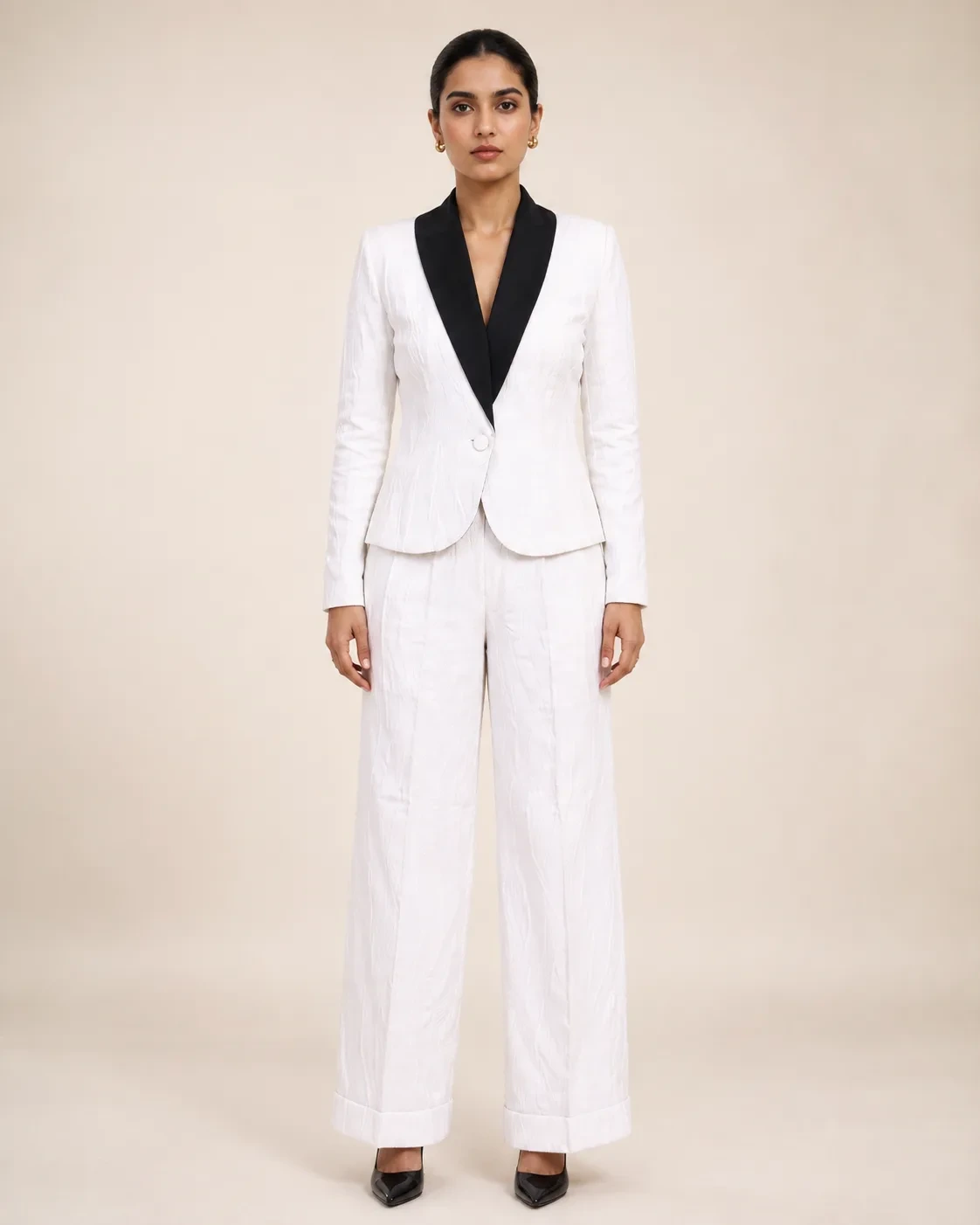 Orvella Sculpted Tuxedo Co-ord Set — view 1