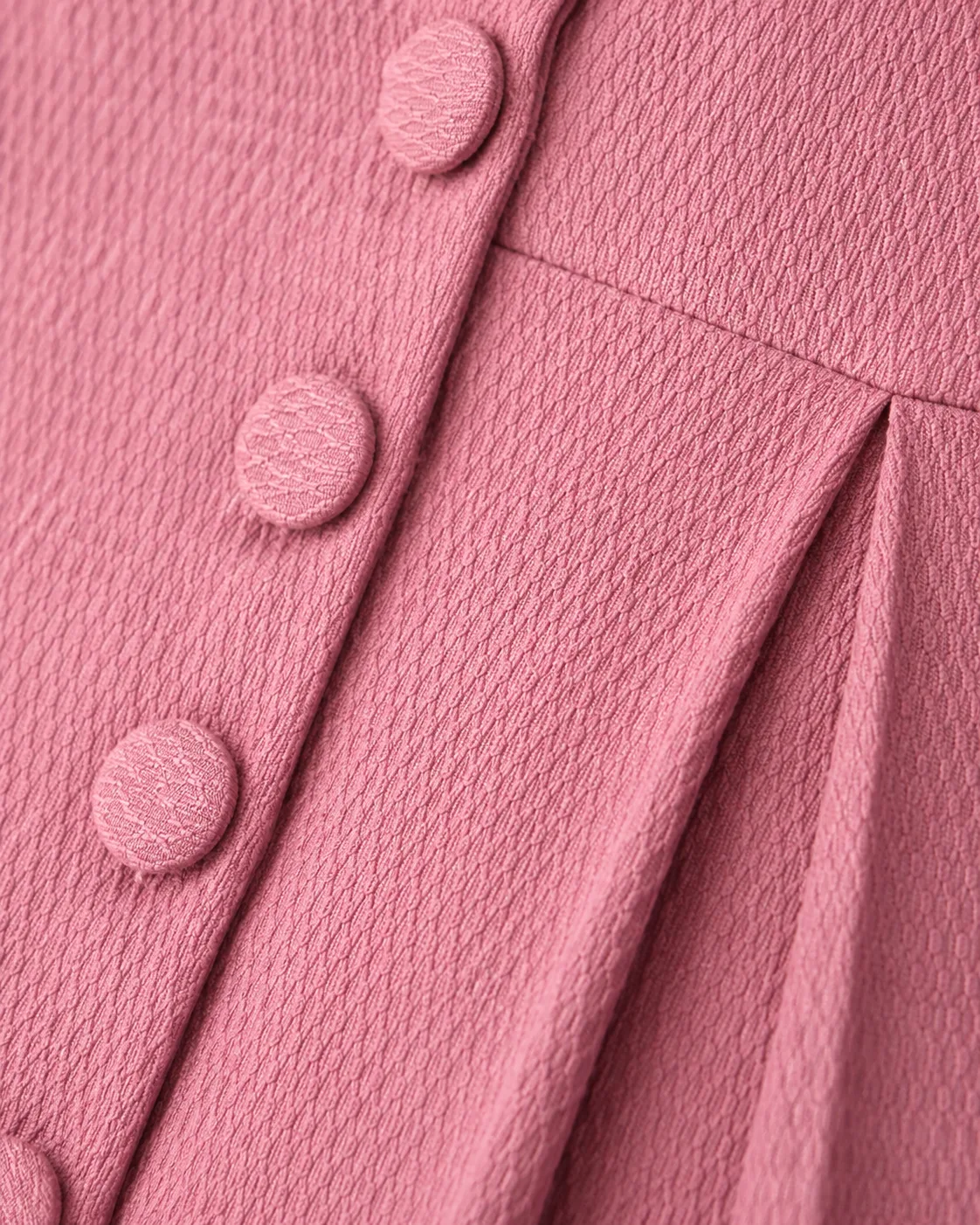 Madison Set Dusky Pink Textured Button-Down Co-ord — view 5