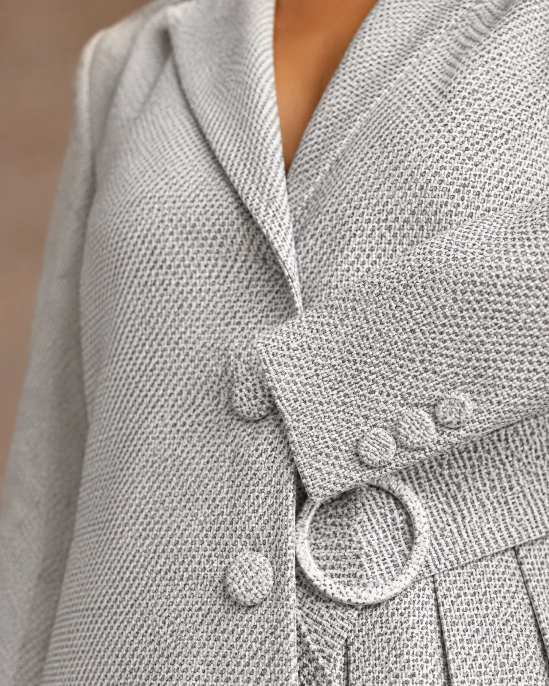 Elara Structured Open-Back Blazer Mini Dress — view 5
