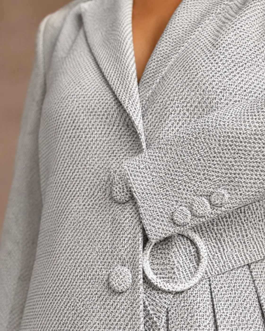 Elara Structured Open-Back Blazer Mini Dress — view 5