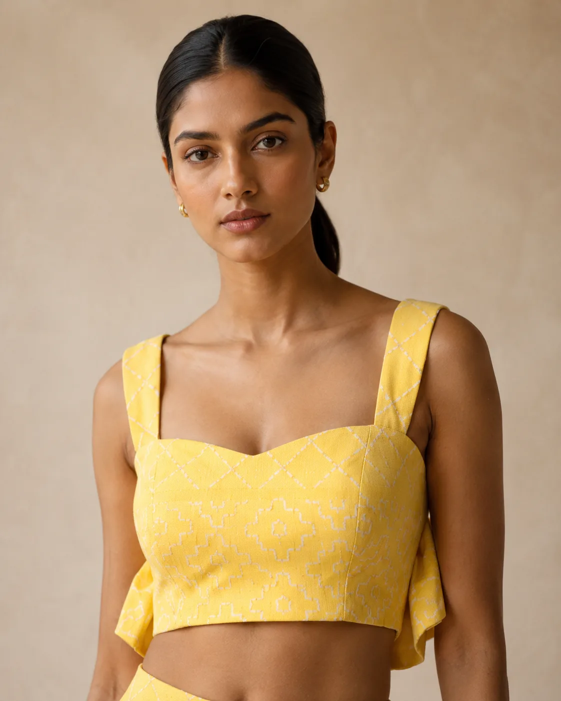 Ruth Bow Yellow Jacquard Set — view 4