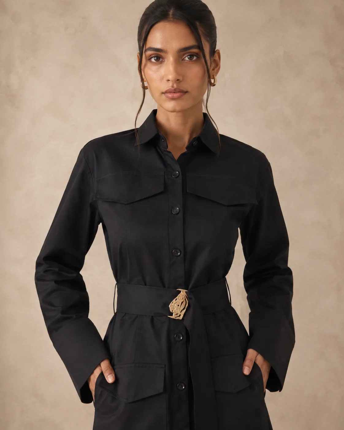 Moda Belted Utility Mini Dress — view 4