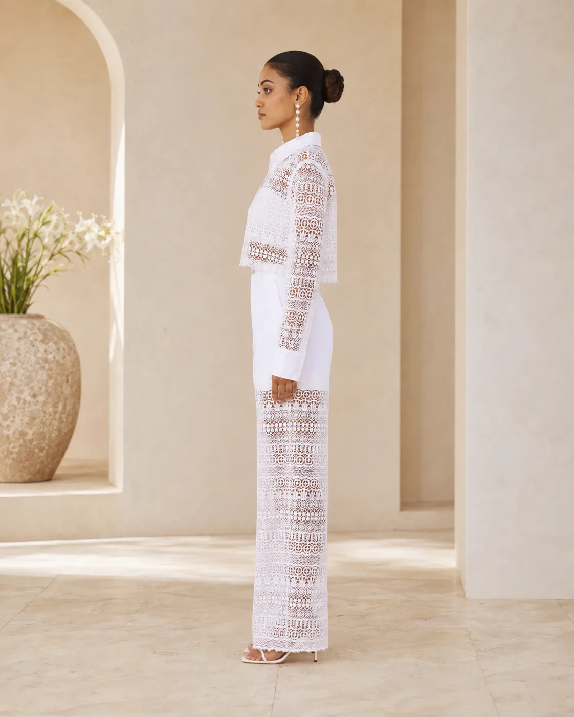 Dentelle White Crochet Three-Piece Set — view 6