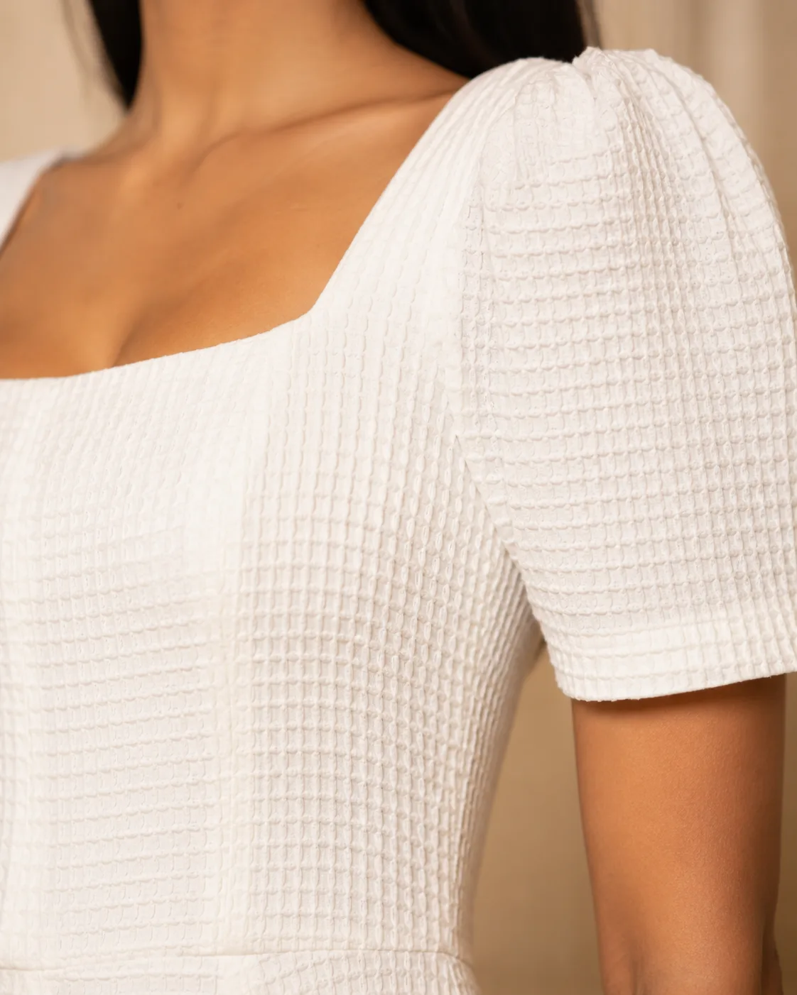 Nova Honeycomb Square-Neck Maxi Dress — view 4