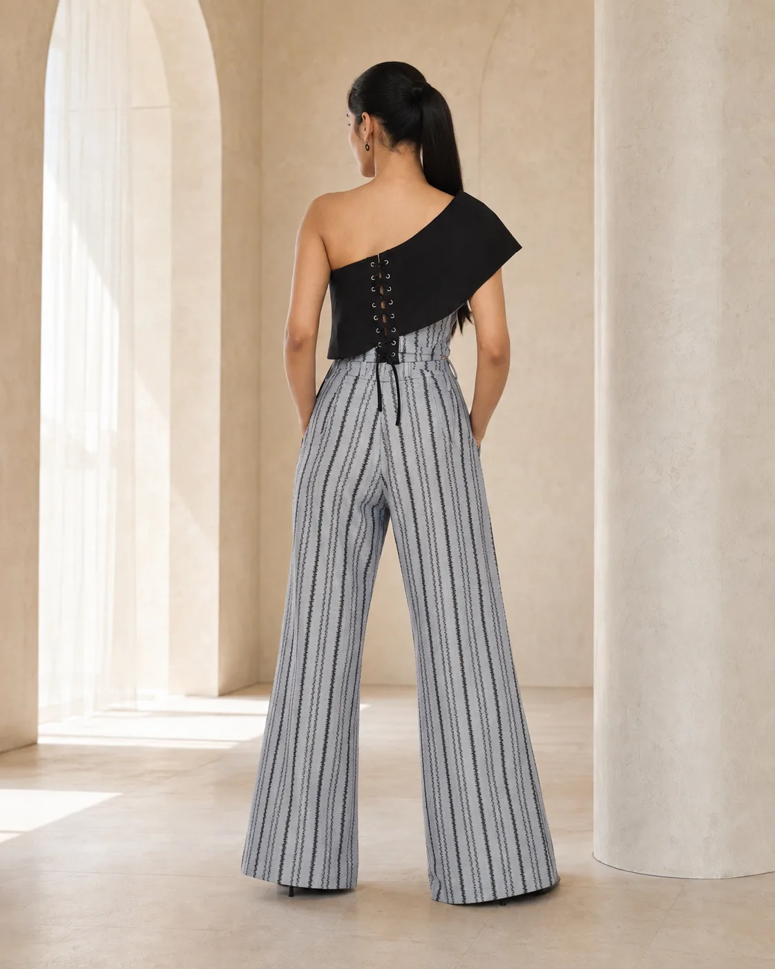 Urban Echo One-Shoulder Jacquard Co-ord — view 8