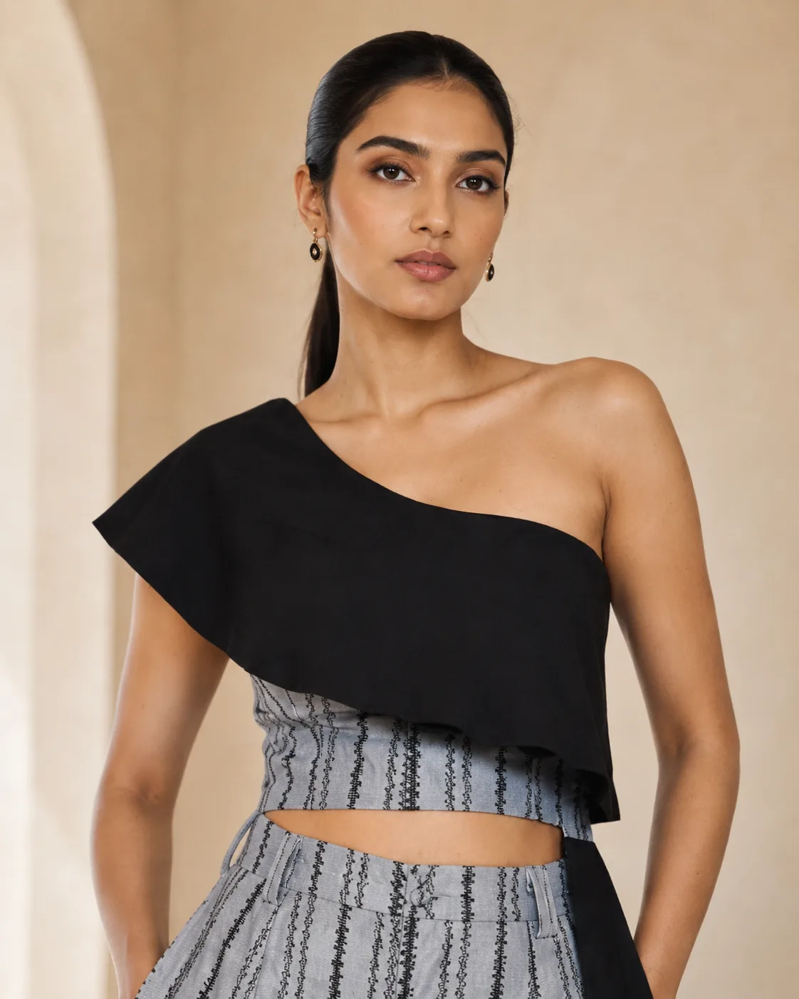 Urban Echo One-Shoulder Jacquard Co-ord — view 5