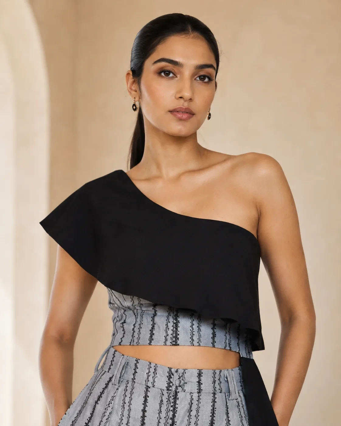 Urban Echo One-Shoulder Jacquard Co-ord — view 5