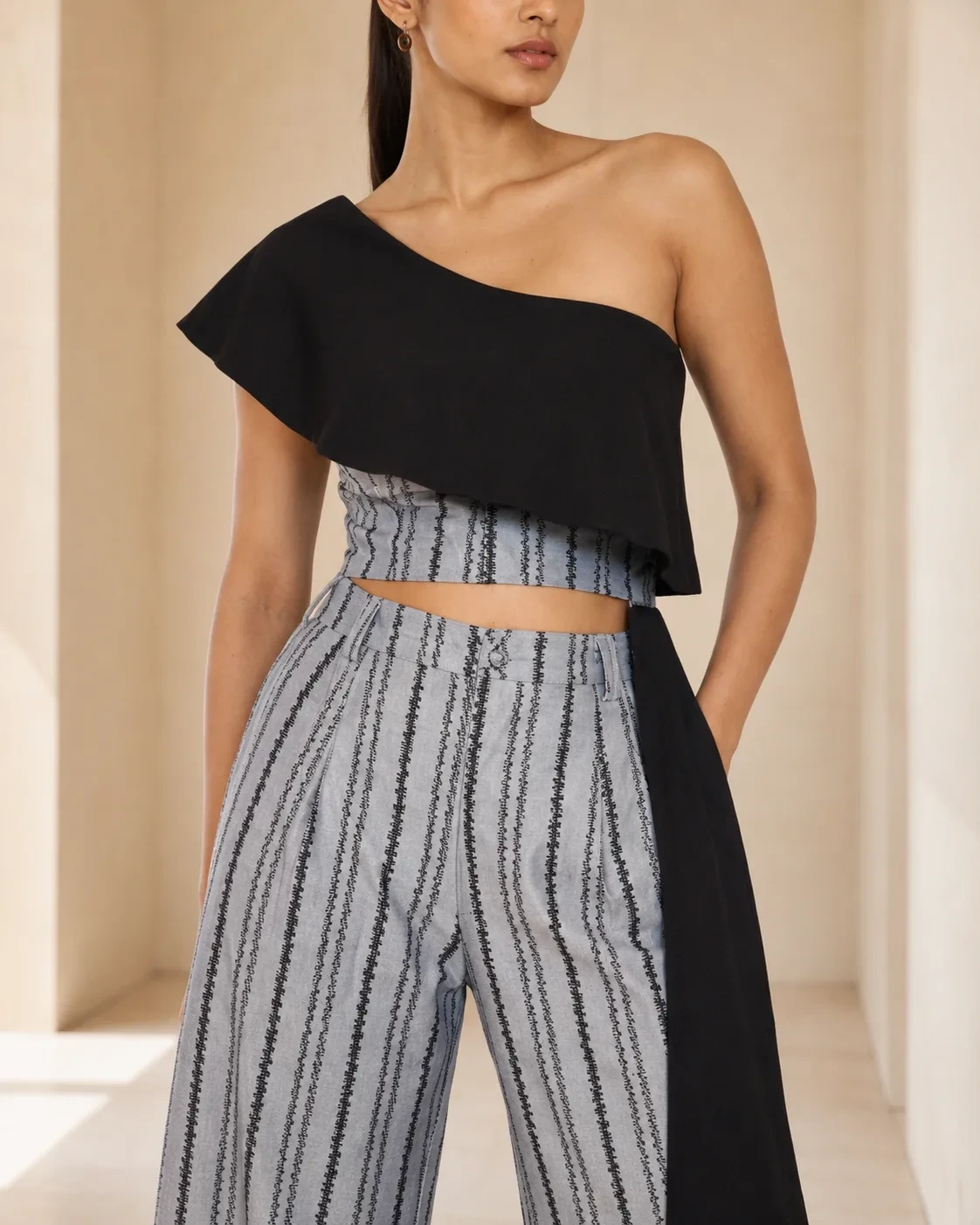 Urban Echo One-Shoulder Jacquard Co-ord — view 4