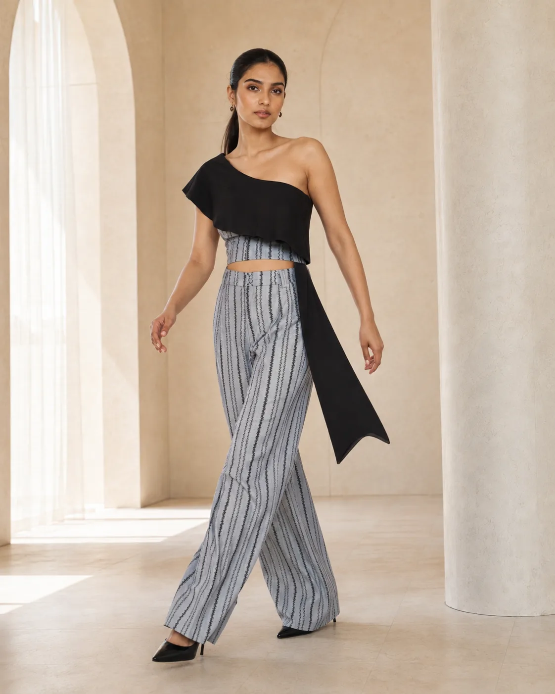 Urban Echo One-Shoulder Jacquard Co-ord — view 3
