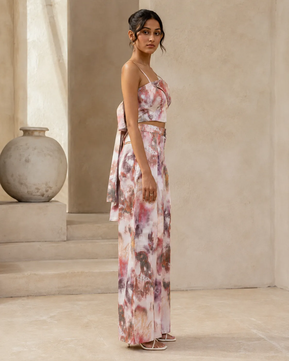 Nebula Printed Satin Co-ord Set — view 6