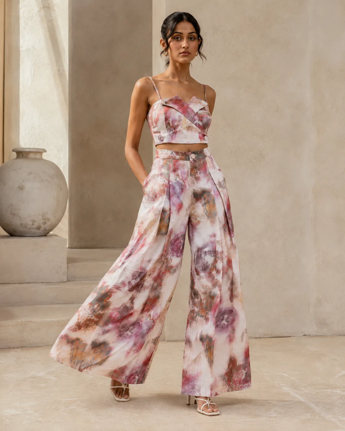 Nebula Printed Satin Co-ord Set — view 3