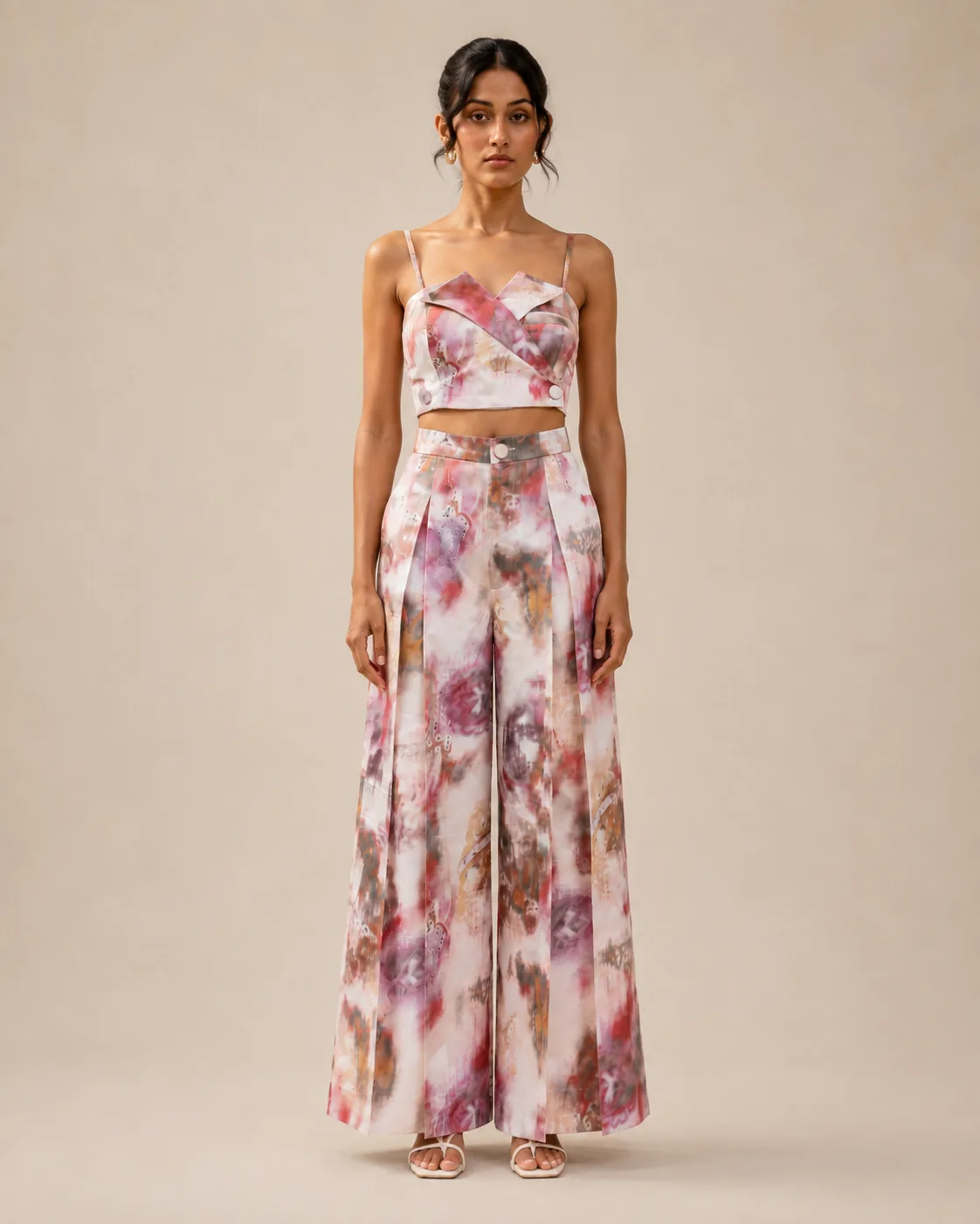 Nebula Printed Satin Co-ord Set